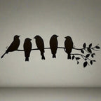 Black Birds Silhouette Wall Art Decor, side view - House Of Avana