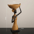 Tribal Figurine - Black Sculpture Decor, alternate view - House Of Avana