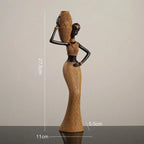 Tribal Figurine - Black Sculpture Decor, in-use display - House Of Avana