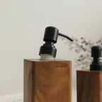 Vintage Wooden Soap Dispenser, Solid Wood Outer Frame Bottle with Black Pump Stainless Steel,... - House Of Avana