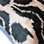 Canvello Handmade Black and Gold Pillows, back view - House Of Avana