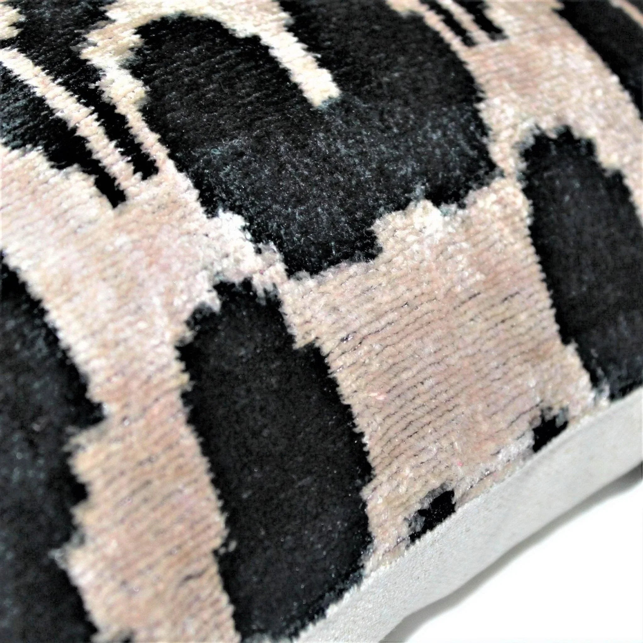 Canvello Handmade Black and Gold Pillows, side view - House Of Avana