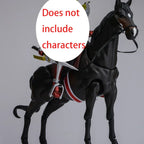 14-inch Collectible Anime Horse Statue - Detailed Pvc Model with Black & Brown/red Colors, Equipped with... - House Of Avana