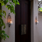 Wall Sconce - Hanging Metal Black Set, lifestyle image - House Of Avana