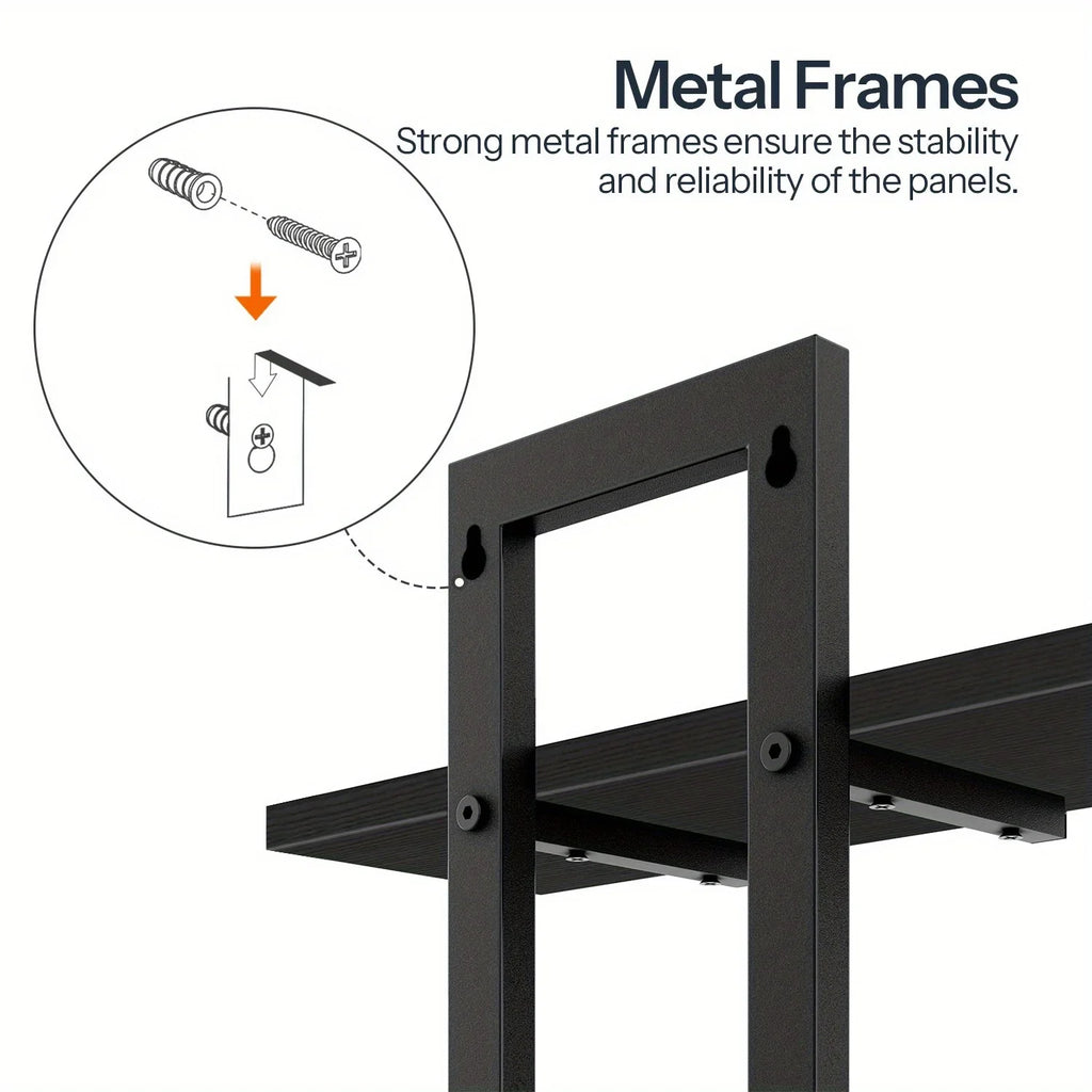 Floating Shelves, Inch Office Bookshelf Set of 2, for Living Room, Bedroom, Bathroom, Kitchen, Black,... - House Of Avana