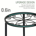 Metal Plant Stands, S Black Iron Planter Holders, Rustproof, Supports Up to 110lb, lifestyle image - House Of Avana