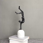 Accessible Luxury Minimalist Creative Black Cast Iron Marble Figure Sculpture Decoration Home Living... - House Of Avana
