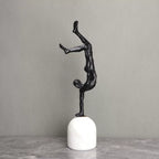 Accessible Luxury Minimalist Creative Black Cast Iron Marble Figure Sculpture Decoration Home Living... - House Of Avana