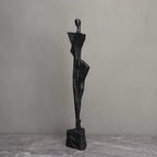 Accessible Luxury Minimalist Creative Black Cast Iron Marble Figure Sculpture Decoration Home Living... - House Of Avana