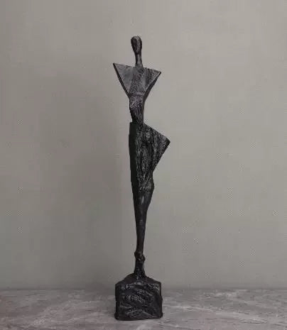 Accessible Luxury Minimalist Creative Black Cast Iron Marble Figure Sculpture Decoration Home Living... - House Of Avana