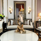 Horse Head Sculpture - Modern Black Silent, angled view - House Of Avana