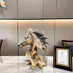 Horse Head Sculpture - Modern Black Silent, lifestyle image - House Of Avana