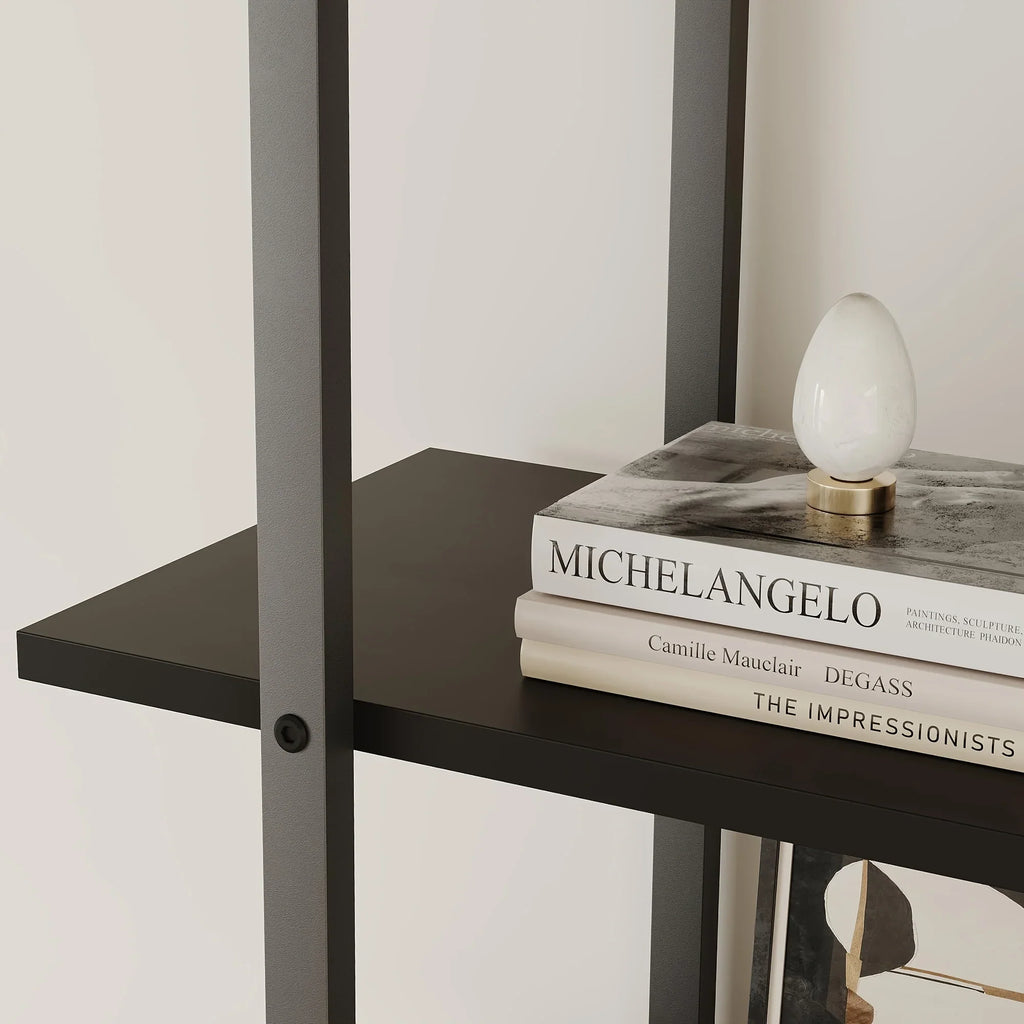 5 Tier Tall Bookshelf with Open Display Shelves, Inch Rattan Classical Book Shelf with Storage, Open... - House Of Avana