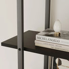 5 Tier Tall Bookshelf with Open Display Shelves, Inch Rattan Classical Book Shelf with Storage, Open... - House Of Avana