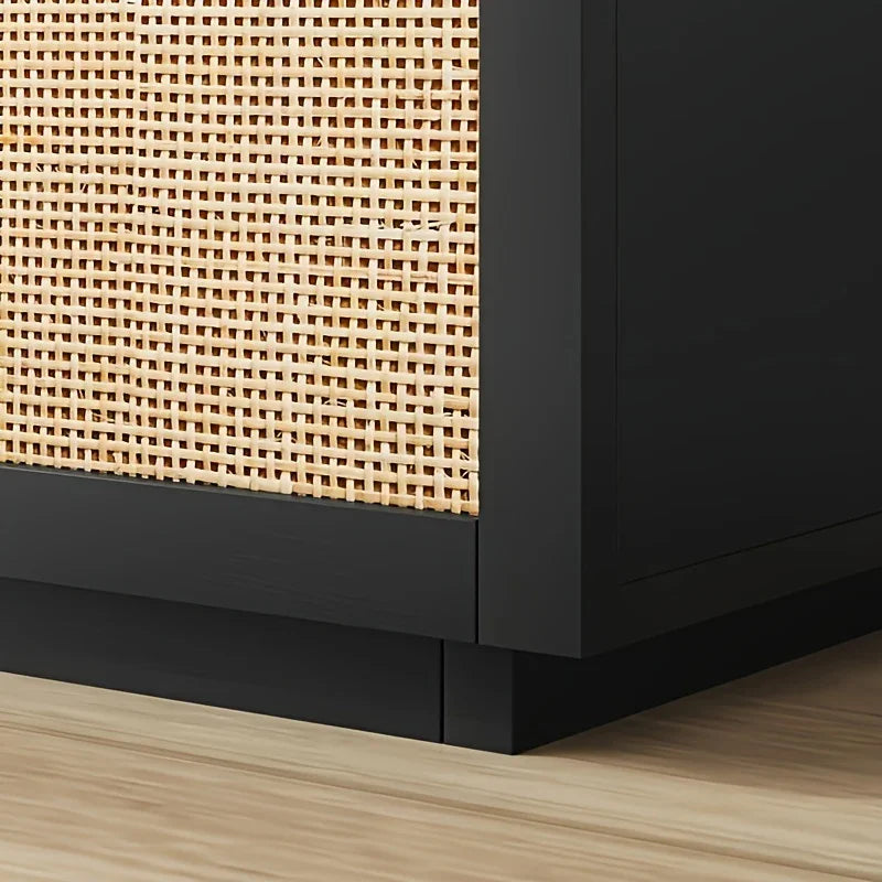 5 Tier Tall Bookshelf with Open Display Shelves, Inch Rattan Classical Book Shelf with Storage, Open... - House Of Avana