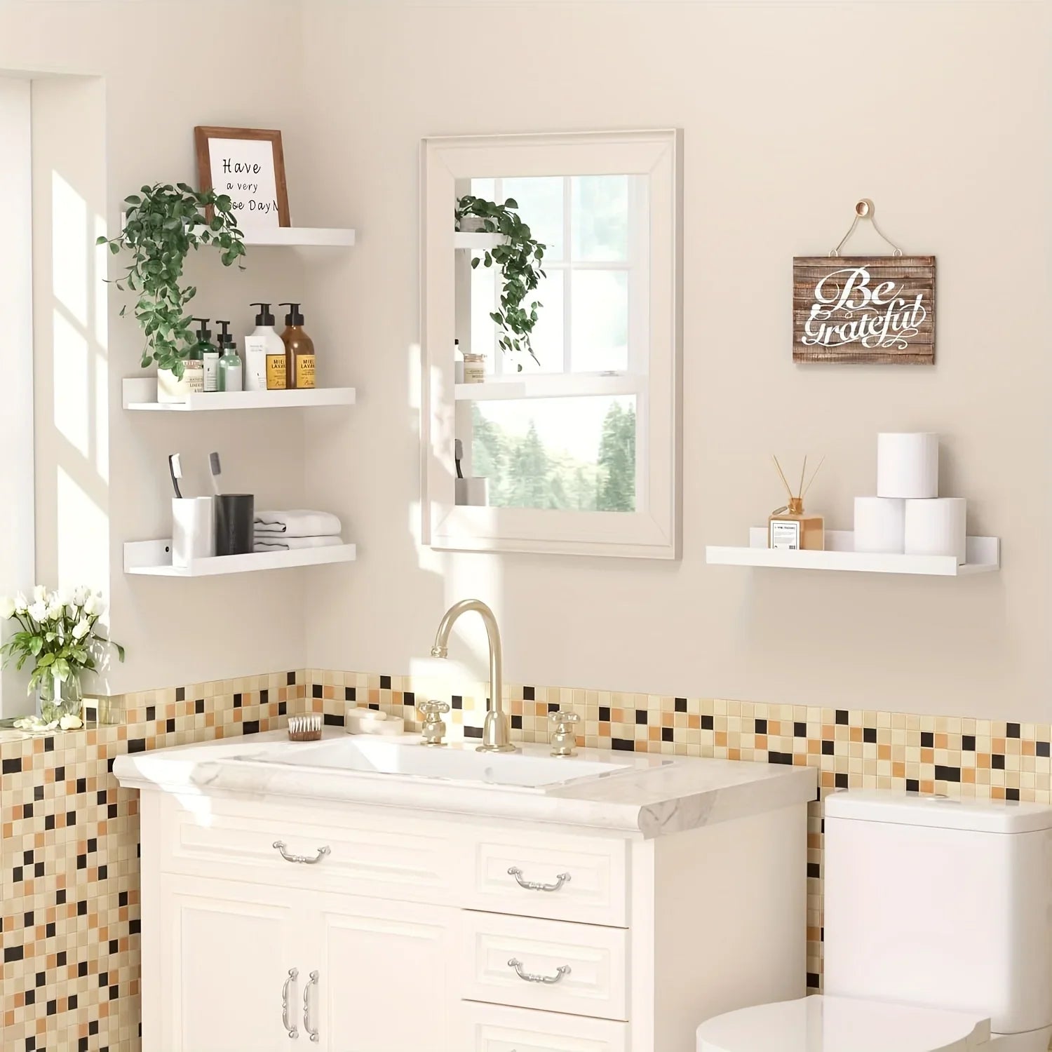 Shelves - Heavy-duty Black S, angled view - House Of Avana