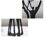 Black Iron Figure - Modern Silver Accent, in-use display - House Of Avana