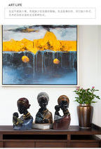 African Statue - Black Mother Child Figure, product packaging - House Of Avana