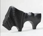 Black Cast Iron Bull Statue Animal Sculpture, detail shot - House Of Avana