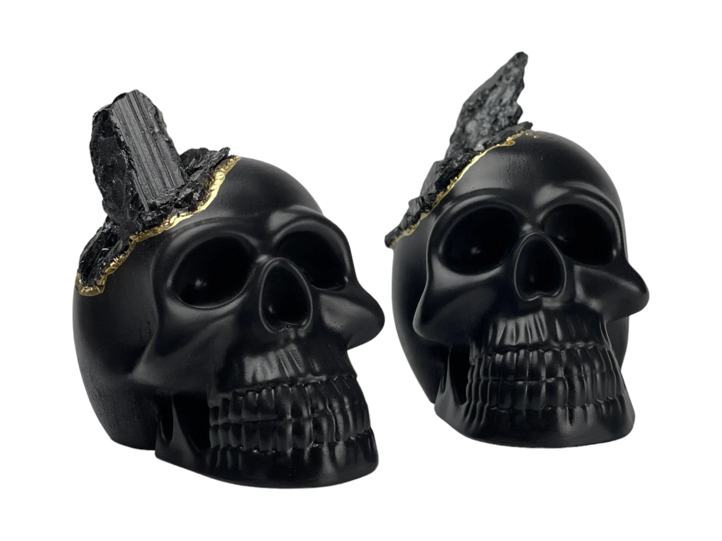 Black Tourmaline Skull Head (black) - House Of Avana