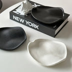 Jewelry Tray - Multifunctional Ceramic Black, back view - House Of Avana