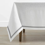 Triple Embroidery Border Linen Table Cloth PushpLinen