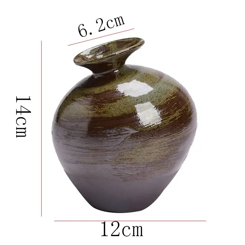 Vase - Decorative Terracotta Black, top view - House Of Avana