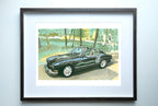 Black Volkswagen Karmann Ghia, Classic Car, Print, back view - House Of Avana