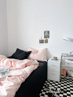 Black Washed Cotton Bedding Set Ever Lasting