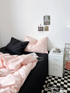 Black Washed Cotton Bedding Set Ever Lasting