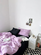 Black Washed Cotton Bedding Set Ever Lasting