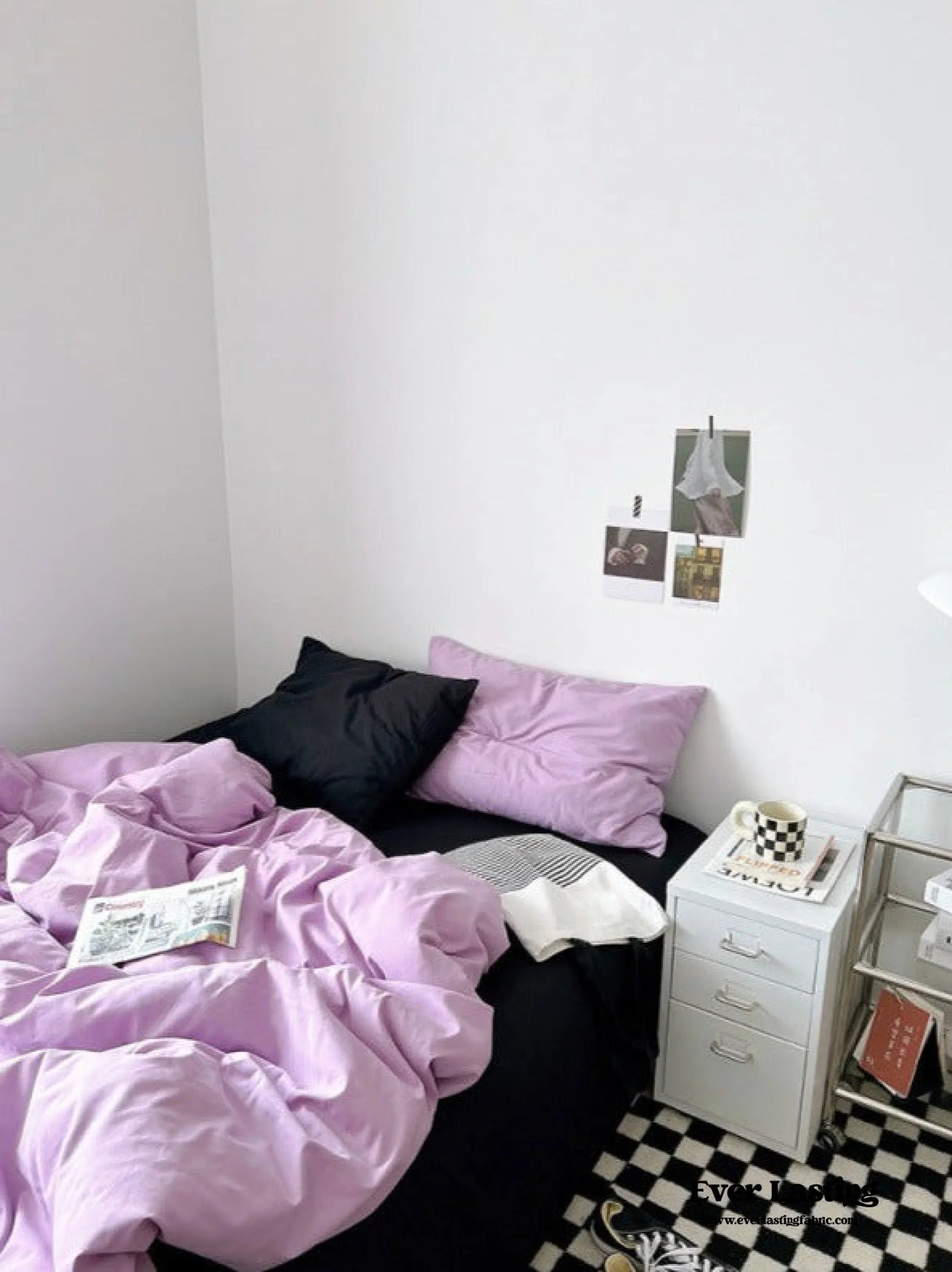 Black Washed Cotton Bedding Set Ever Lasting