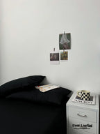 Black Washed Cotton Bedding Set Ever Lasting