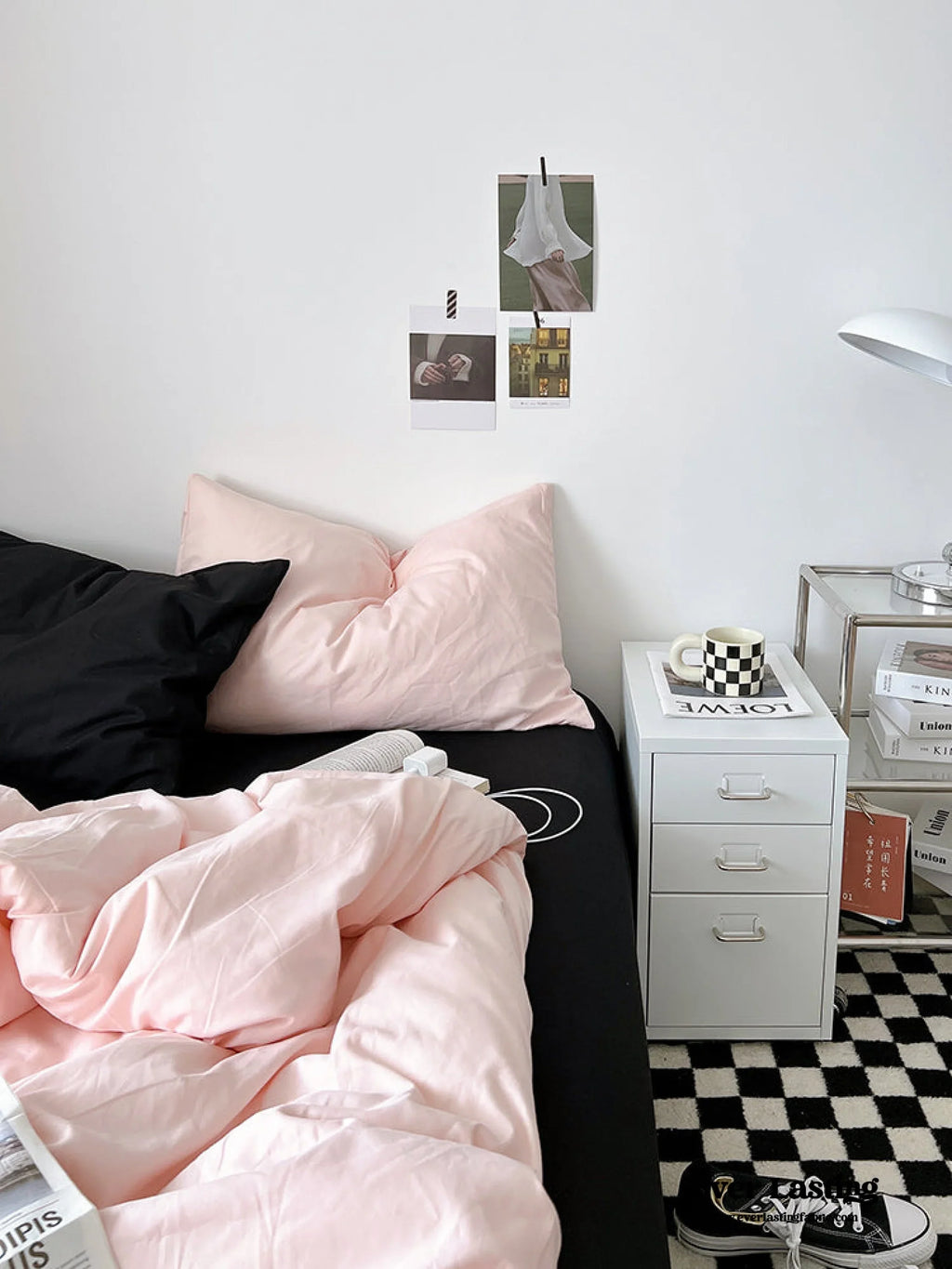 Black Washed Cotton Bedding Set Ever Lasting