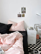 Black Washed Cotton Bedding Set Ever Lasting