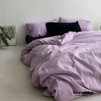Black Washed Cotton Bedding Set Ever Lasting