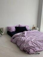Black Washed Cotton Bedding Set Ever Lasting