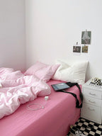 Black Washed Cotton Bedding Set Ever Lasting