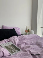 Black Washed Cotton Bedding Set Ever Lasting