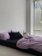 Black Washed Cotton Bedding Set Ever Lasting