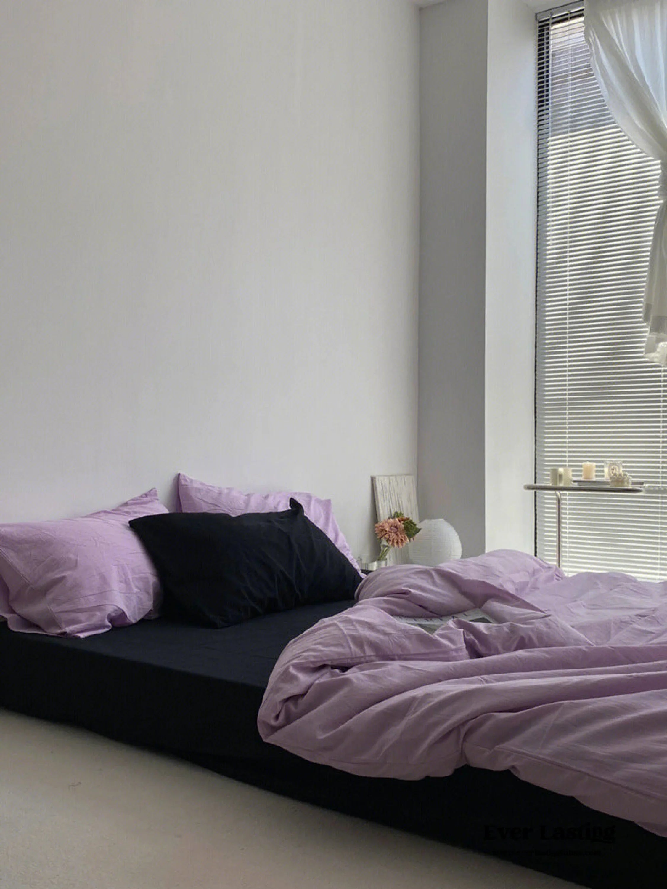 Black Washed Cotton Bedding Set Ever Lasting