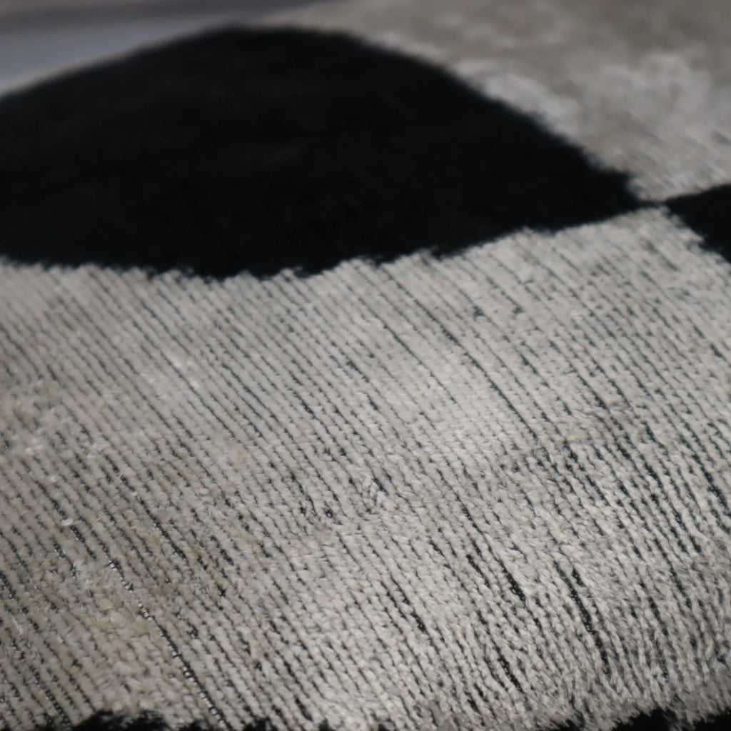 Canvello Abstract Black White Pillows with Luxury Decorative Cover - 16x16 in, angled view - House Of Avana