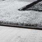 Black White Area Rug Montreal Abstract Paint Effect RugYourHome