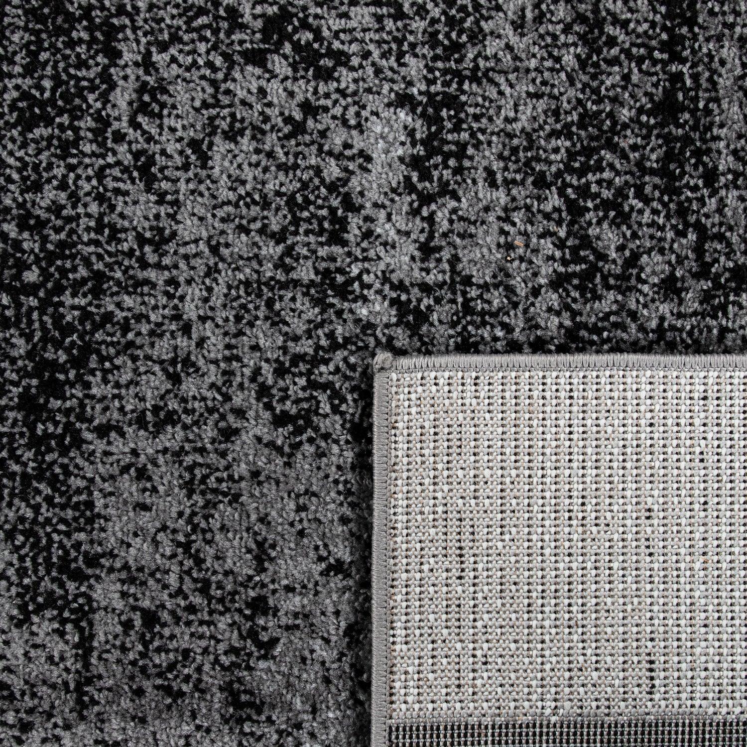 Gray Black Area Rug Mondial Modern Paint Effect RugYourHome