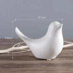 Bird Figurine Sizes Nordic Ceramic Black White Animal Statue Jewelry Home Decoration Living Room Table... - House Of Avana