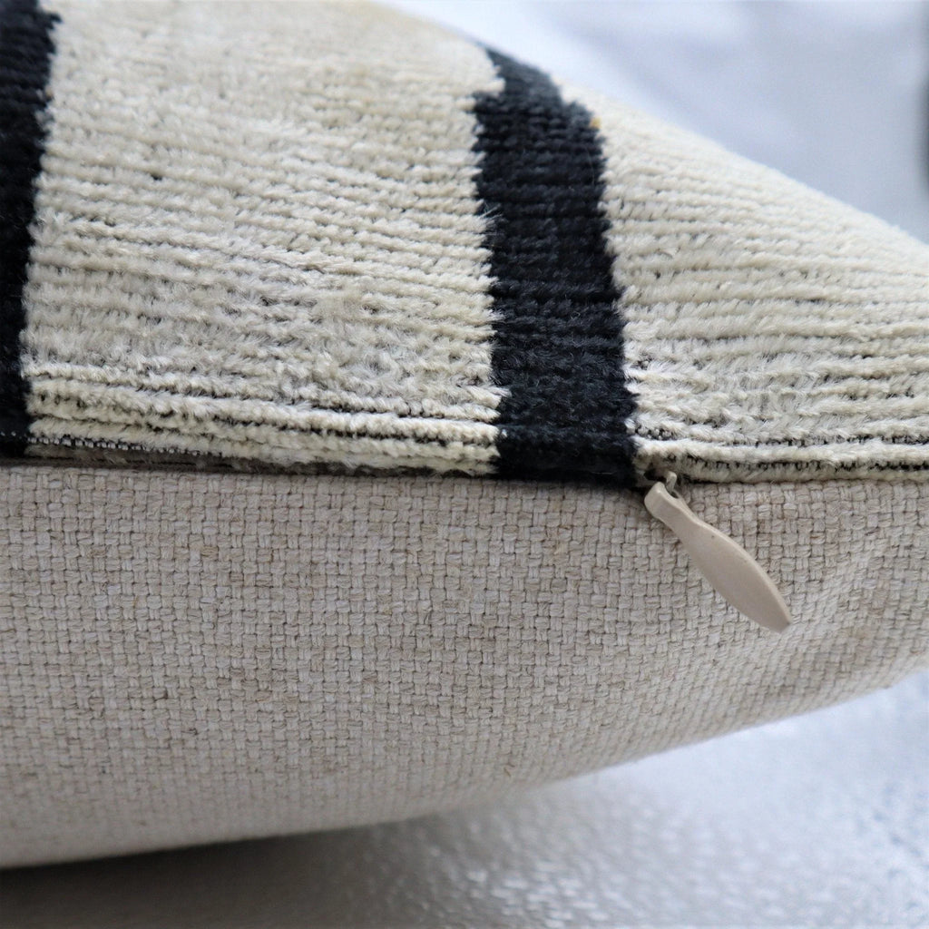 Canvello Black and White Pillows for Couch | 16x16 Inch, angled view - House Of Avana