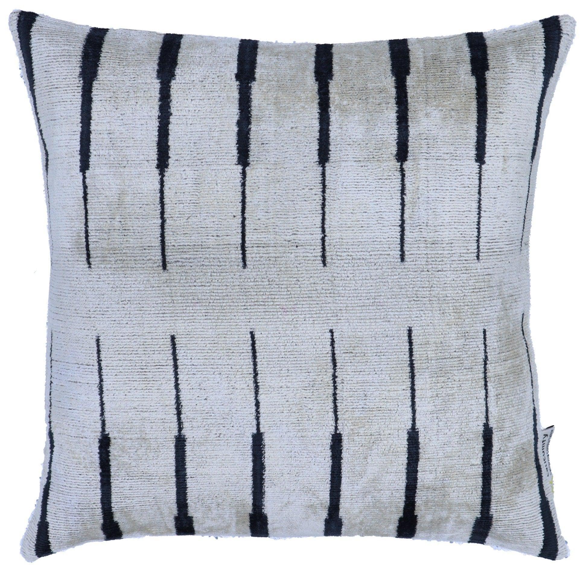 Canvello Black and White Pillows for Couch | 16x16 Inch, front view - House Of Avana