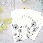 100 Count Elegant Black & White Dandelion & Butterfly Design Disposable Paper Guest Napkins -... - House Of Avana