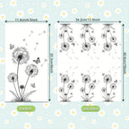 100 Count Elegant Black & White Dandelion & Butterfly Design Disposable Paper Guest Napkins -... - House Of Avana