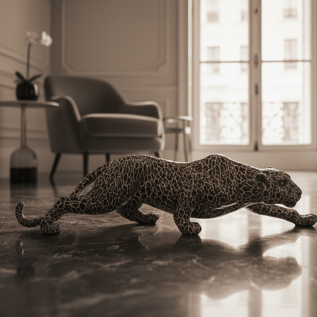 Figurine - Decorative Black White Animal